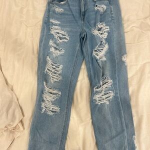 American Eagle Outfitters Ripped Light Blue Jeans